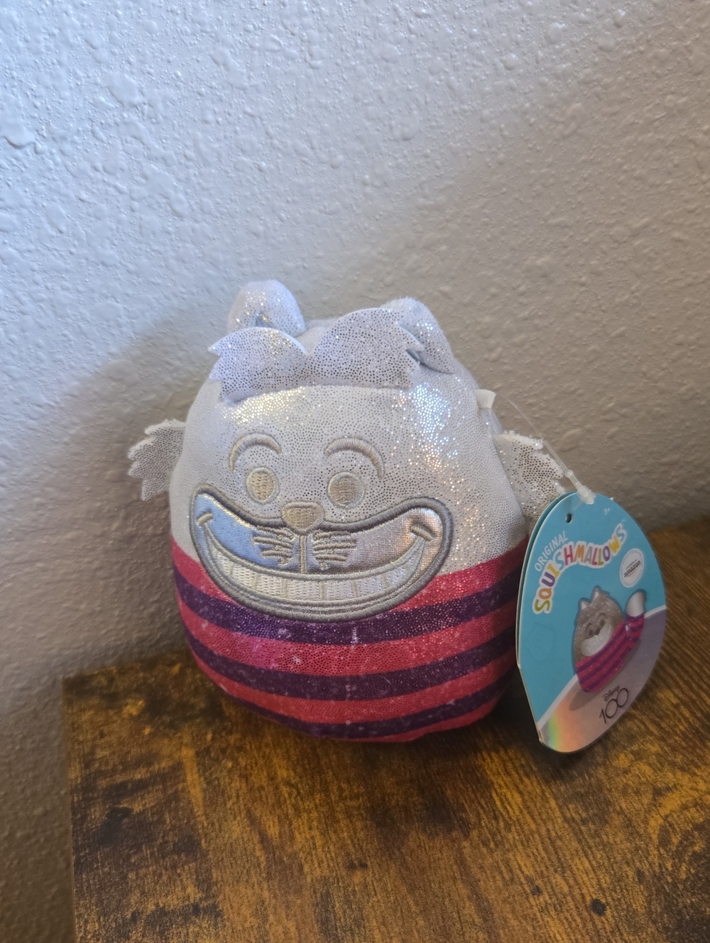 Squishmallows Glitter Cheshire Cat Plush - Silver, Pink & Purple